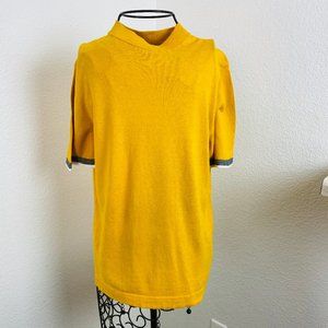 ALFANI turtle neck, short sleeve cotton blend S